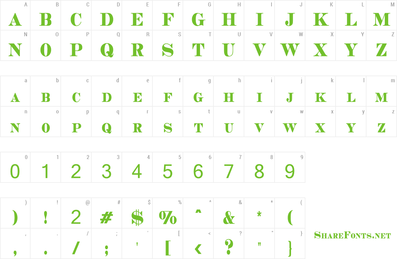 Font Copperhead Condensed preview